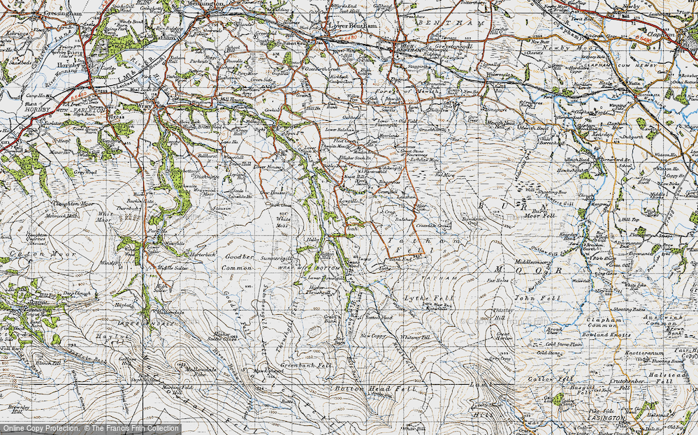 Old Map of Historic Map covering Aikengill in 1947