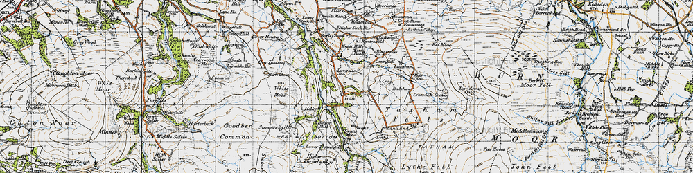 Old map of Aikengill in 1947