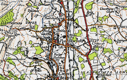 Old map of Lowlands in 1946