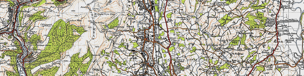 Old map of Lowlands in 1946