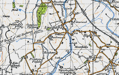 Old map of Bushwood Ho in 1947