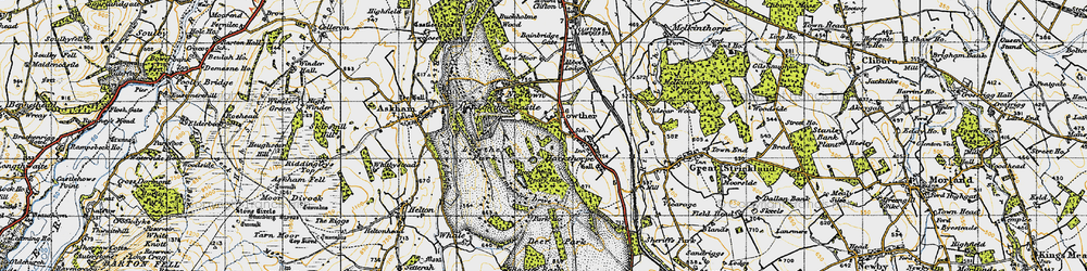 Old map of Lowther in 1947