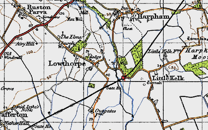 Old map of Lowthorpe in 1947