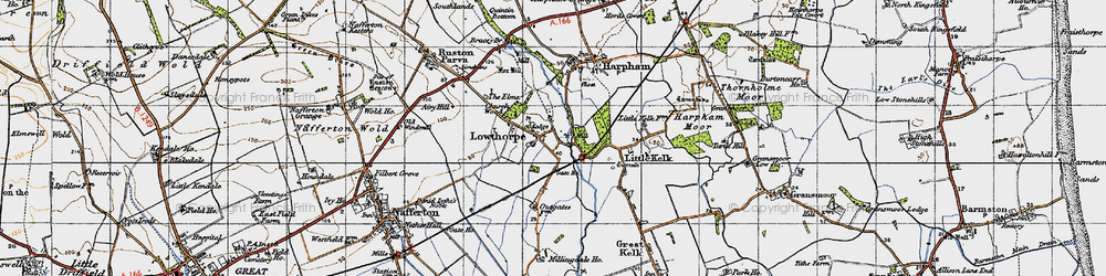 Old map of Lowthorpe in 1947