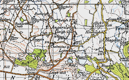 Old map of Lowton in 1946