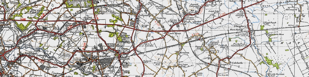 Old map of Lowton Heath in 1947