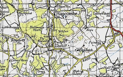 Old map of Loxhill in 1940