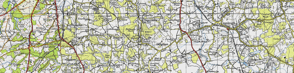 Old map of Loxhill in 1940