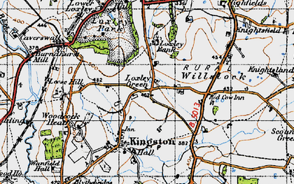 Old map of Loxley Green in 1946