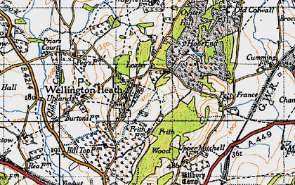 Old map of Loxter in 1947