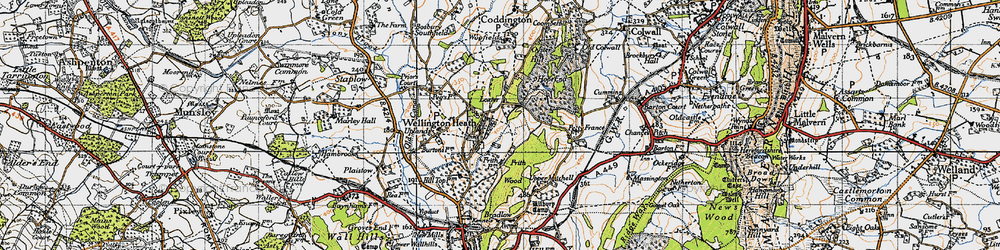 Old map of Loxter in 1947