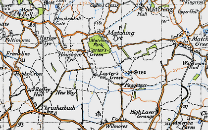 Old map of Loyter's Green in 1946