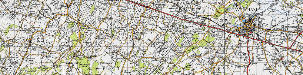 Old map of Tickham in 1946