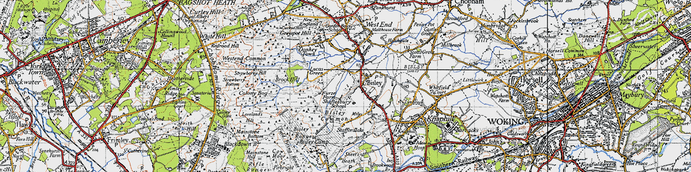 Old map of Lucas Green in 1940