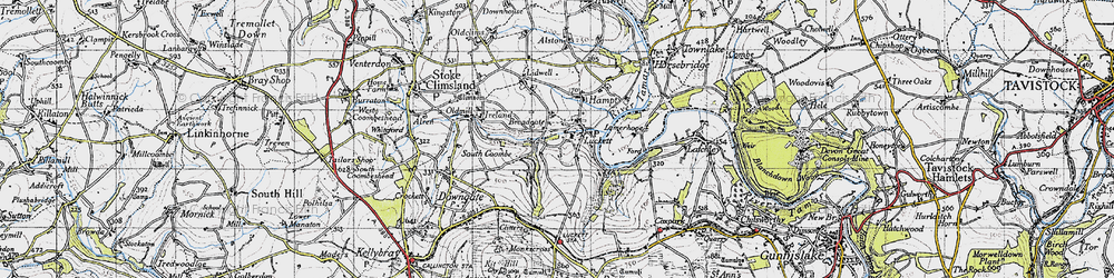 Old map of Luckett in 1946