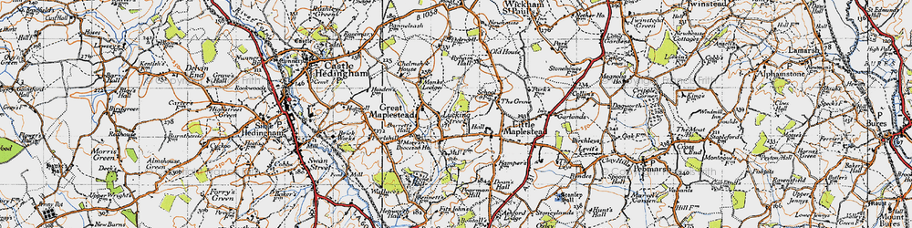 Old map of Lucking Street in 1946