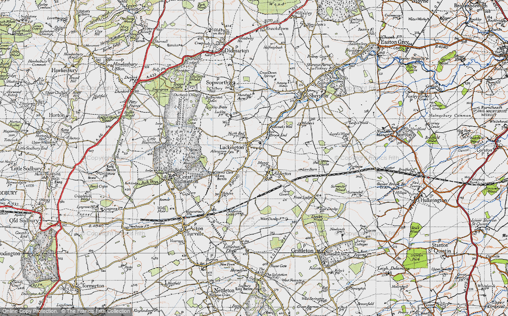 Old Map of Luckington, 1946 in 1946