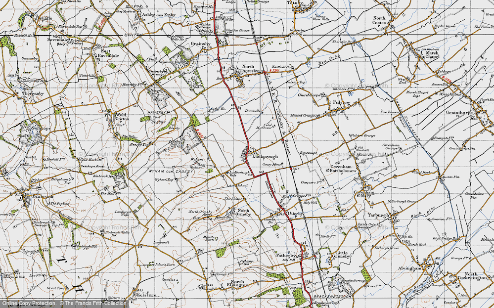 Old Map of Historic Map covering Wyham Ho in 1946