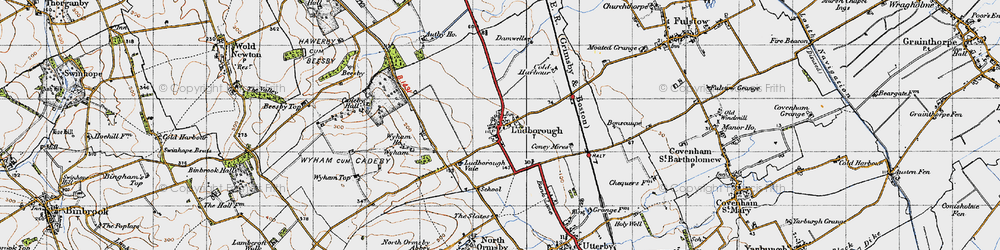 Old map of Wyham in 1946