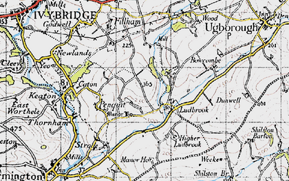 Old map of Ludbrook in 1946