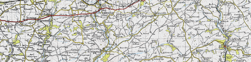 Old map of Ludbrook in 1946
