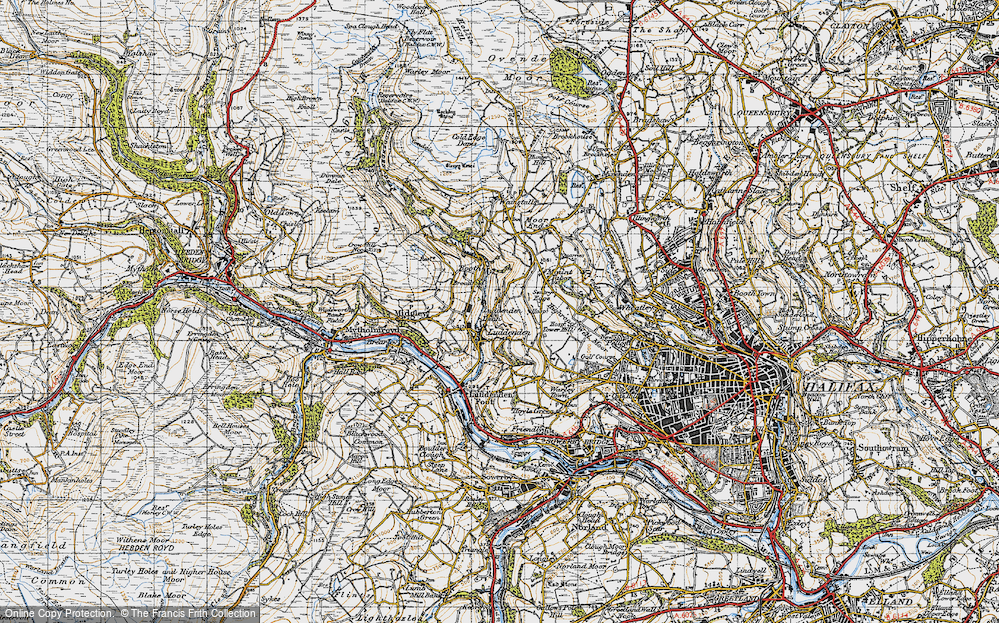 Old Map of Luddenden, 1947 in 1947