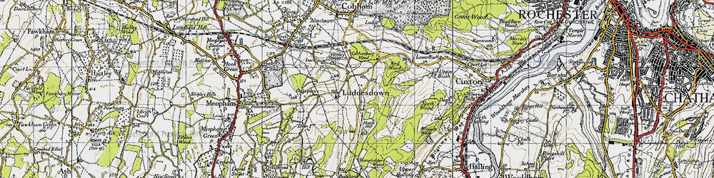 Old map of Luddesdown in 1946