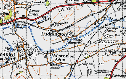 Old map of Luddington in 1946