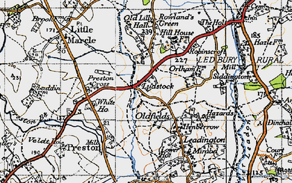 Old map of Ludstock in 1947