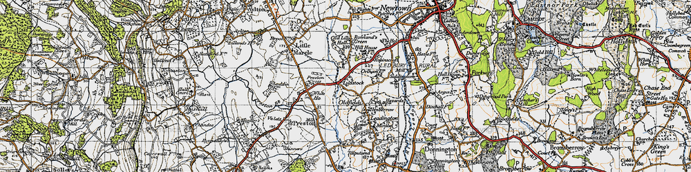 Old map of Ludstock in 1947