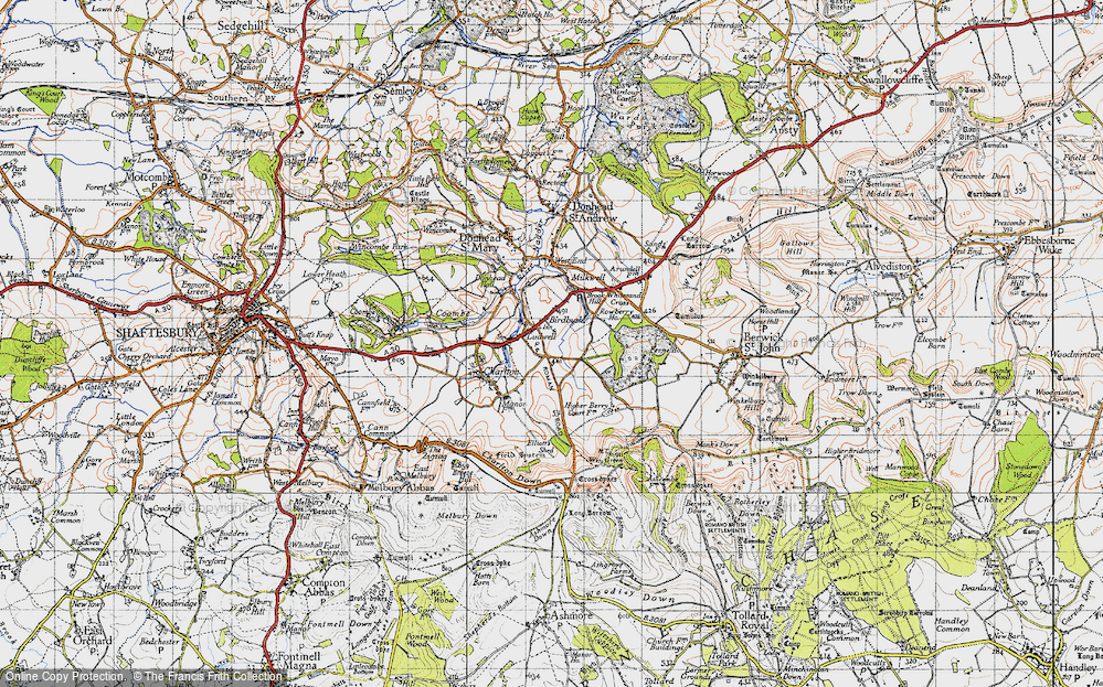 Old Map of Ludwell, 1940 in 1940