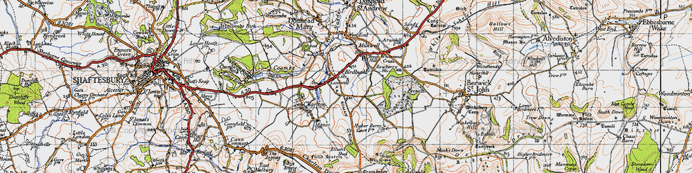 Old map of Ludwell in 1940