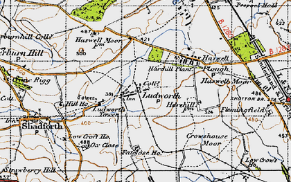 Old map of Ludworth in 1947