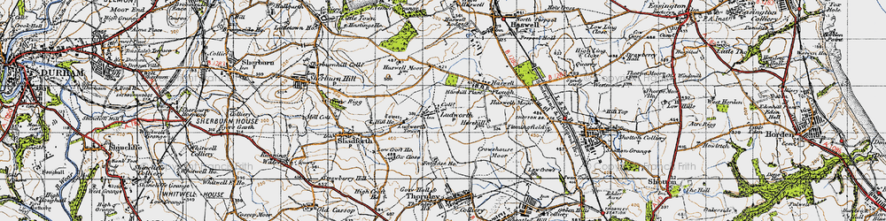 Old map of Ludworth in 1947