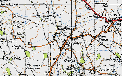Old map of Luffenhall in 1946