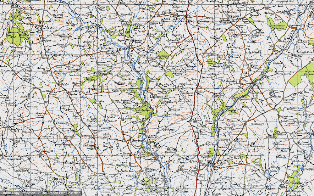 Old Map of Luffincott, 1946 in 1946