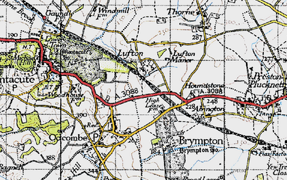 Old map of Lufton in 1945
