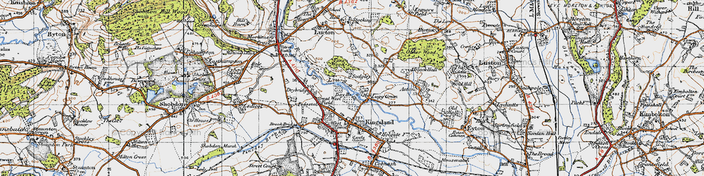 Old map of Lugg Green in 1947