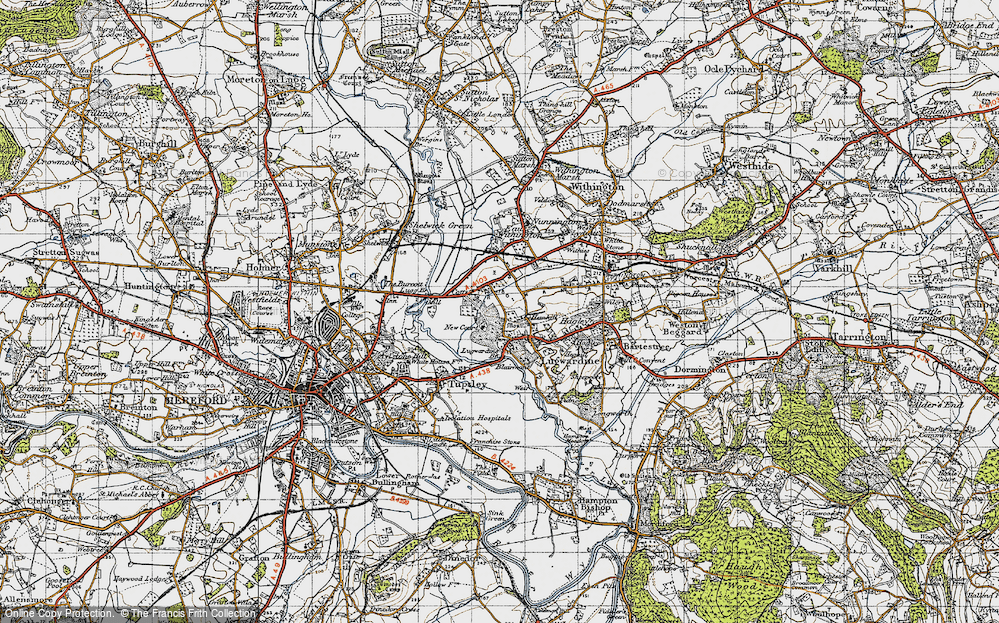 Old Map of Lugwardine, 1947 in 1947