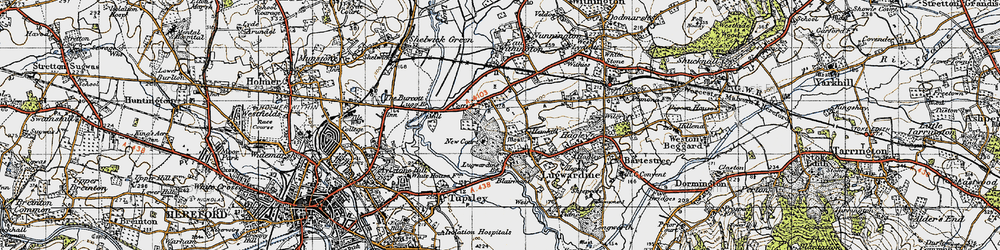 Old map of Lugwardine in 1947