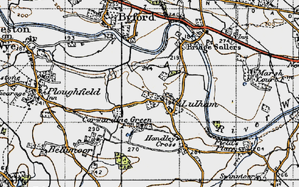 Old map of Lulham in 1947
