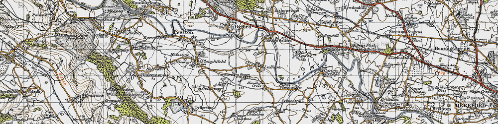 Old map of Lulham in 1947