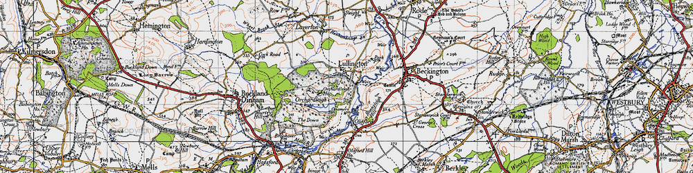 Old map of Lullington in 1946