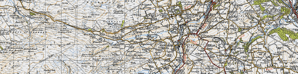 Old map of Lumb Foot in 1947