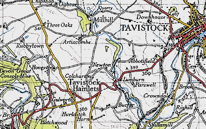 Old map of Lumburn in 1946