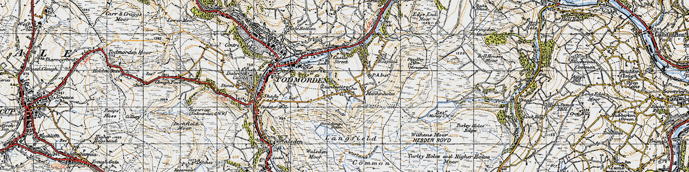 Old map of Lumbutts in 1947