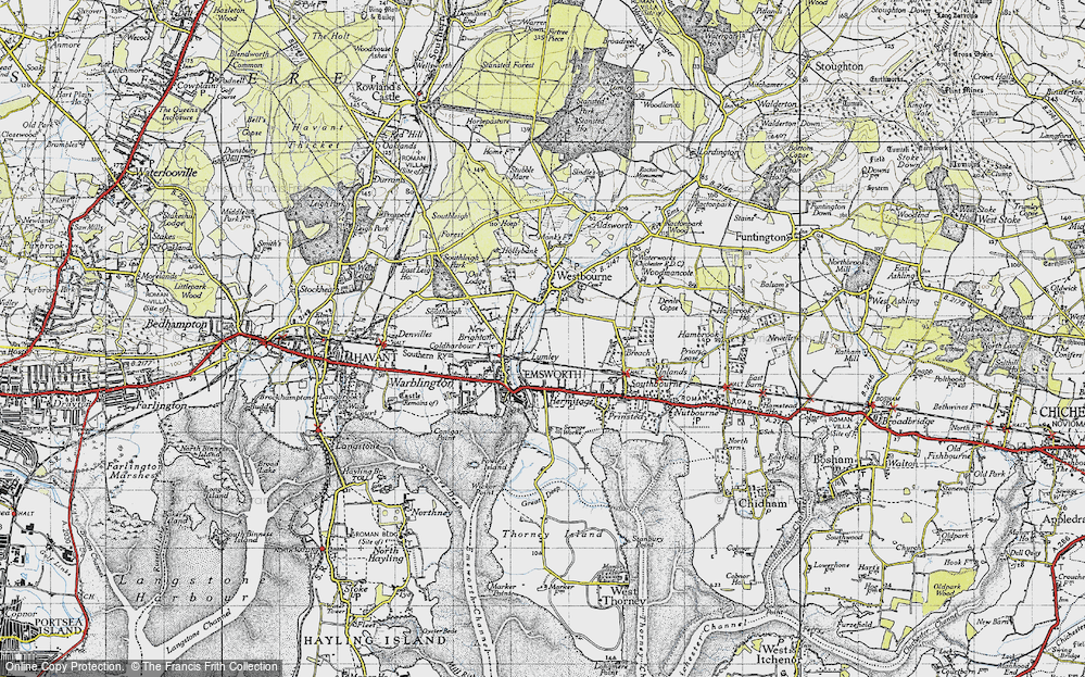 Old Map of Lumley, 1945 in 1945