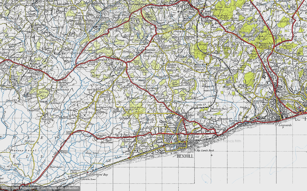 Old Map of Lunsford's Cross, 1940 in 1940