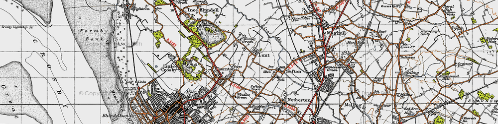 Old map of Lunt in 1947