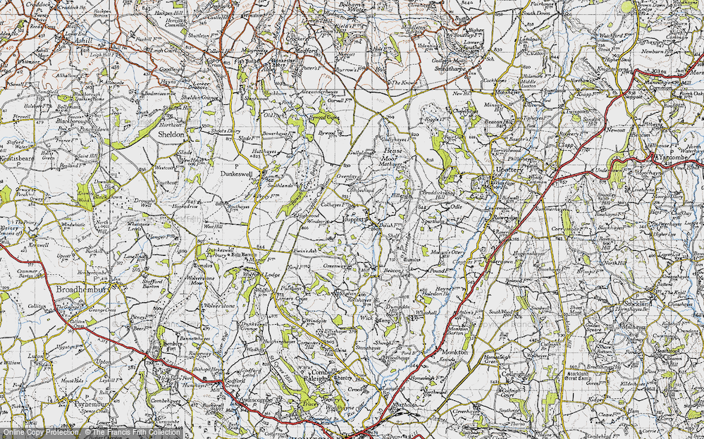 Old Map of Luppitt, 1946 in 1946
